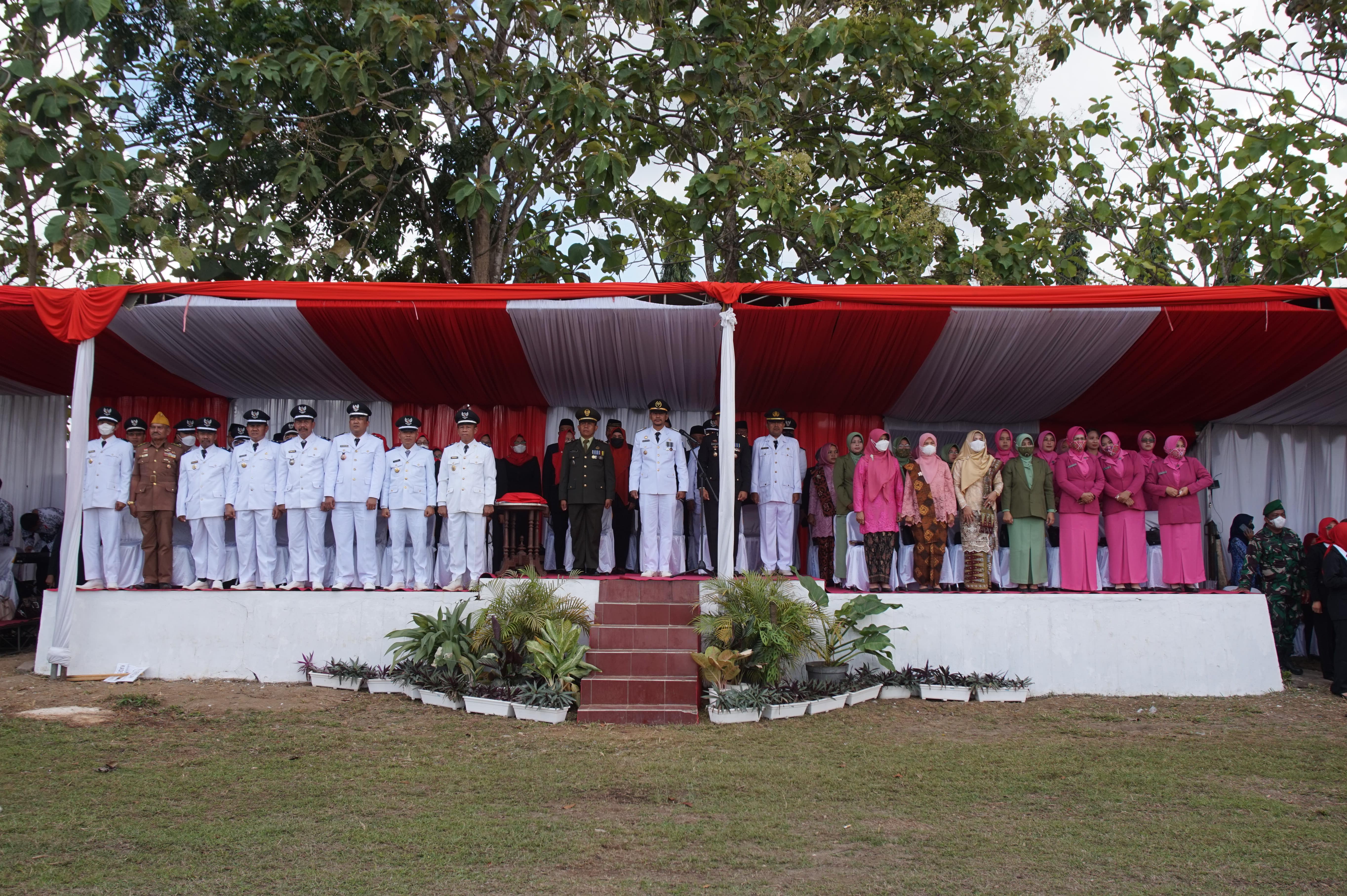 UPACARA HUT RI KE 77 DI WILAYAH KECAMATAN KAUMAN