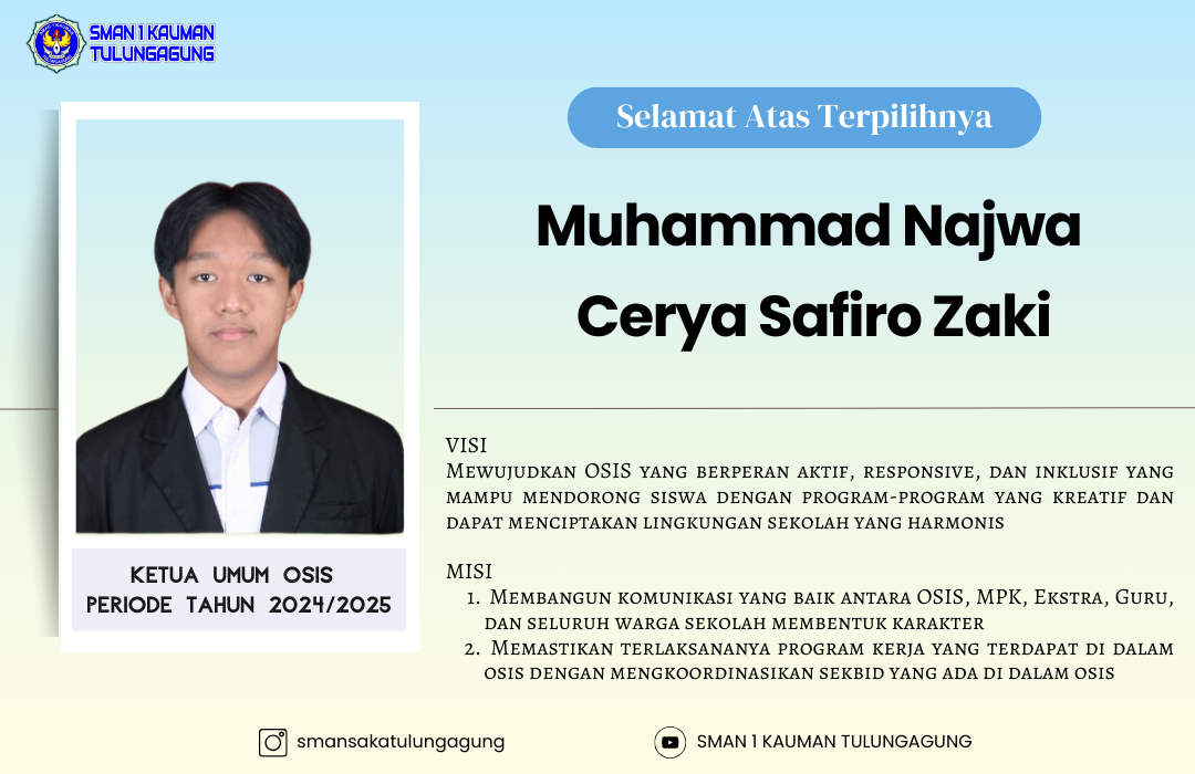 SERAH TERIMA JABATAN PENGURUS OSIS MASA BAKTI 2023/2024 KEPADA PENGURUS OSIS MASA BAKTI 2024/2025