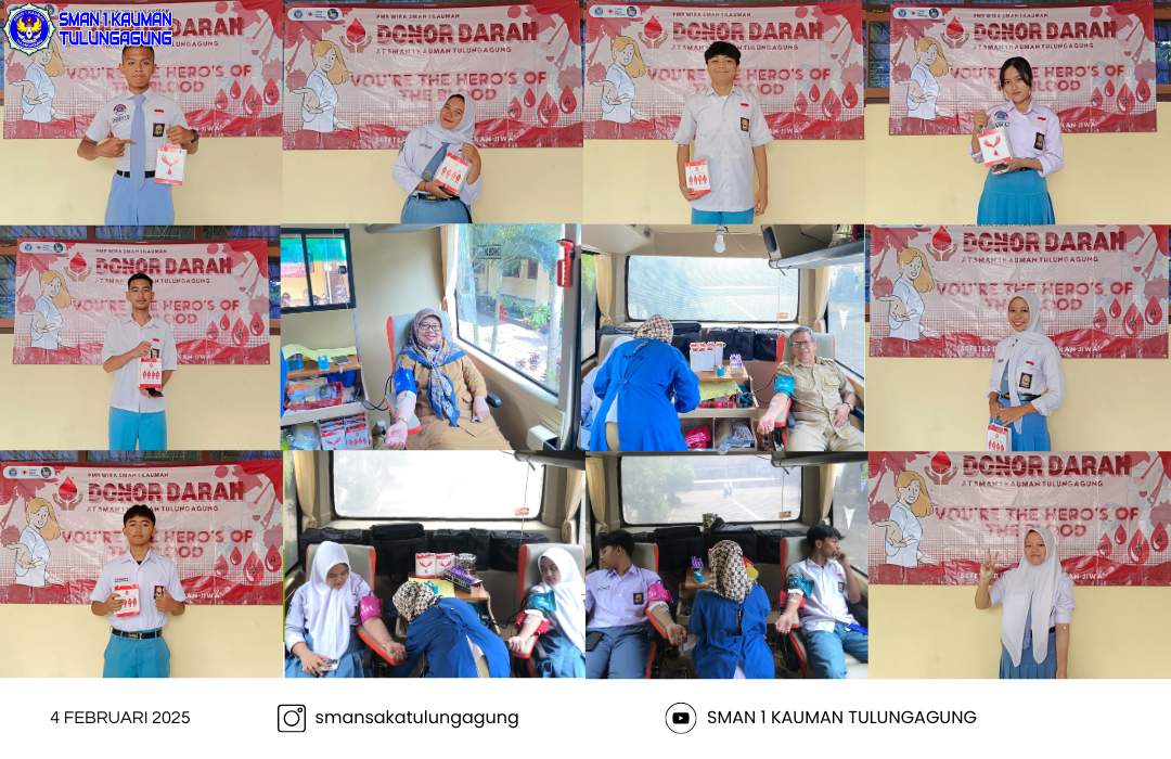 KEGIATAN DONOR DARAH DI SMAN 1 KAUMAN TULUNGAGUNG